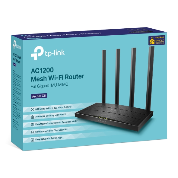 TP-LINK Archer C6 AC1200 Wireless MU-MIMO Router image 4